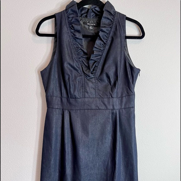 Studio 7 Sleeveless Denim Dress Sz 8 - Picture 3 of 10